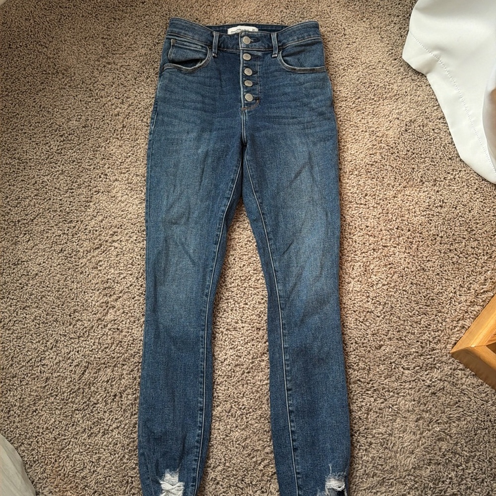 Abercrombie & Fitch high rise super skinny ankle jeans - size 24/00